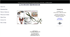 Desktop Screenshot of coloradohorsehair.com