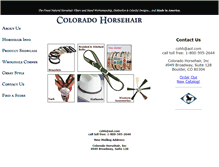 Tablet Screenshot of coloradohorsehair.com